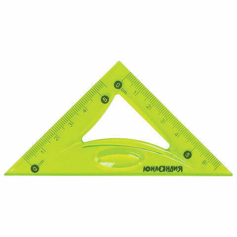 Набор чертежный средний Юнландия Flex (линейка 20см, 2 треугольника, транспортир), пенал