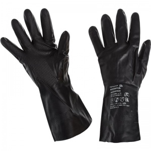 Перчатки защитные неопреновые Изумруд 8080, черные, размер 9 (L), 1 пара