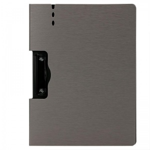 Папка-планшет с крышкой Deli (A4, до 60 листов, пластик) темно-серая