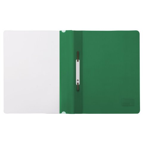 Папка-скоросшиватель Brauberg (А4, 180мкм, до 100л., пластик) зеленая (220414), 25шт.