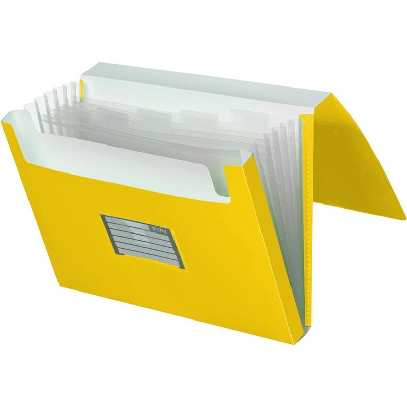 Папка-органайзер Leitz WOW (А4, до 200 листов, 6 отделений) желтая (45890016)