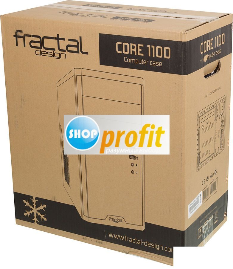 Корпус Fractal Design Core 1100, Mini-Tower, без БП, черный (FD-CA-CORE-1100-BL)