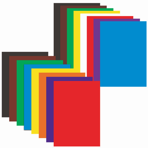 Набор цветной бумаги и картона Юнландия &quot;Планеты&quot; (8+8 цветов, мелованные, А4, 200х290мм) в папке (129570)