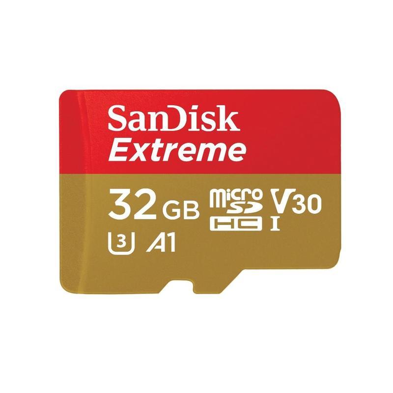 Карта памяти microSDHC SanDisk Extreme 32Gb, Class 10 (SDSQXAF-032G-GN6MA)