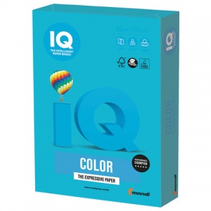 Бумага цветная А4 IQ Color интенсив светло-синяя, 80 г/кв.м, 100 листов (AB48)