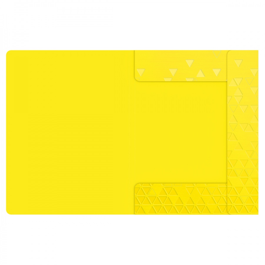 Папка на резинках пластиковая Berlingo Neon (А4, 600мкм, до 300 листов) желтый неон (FB4_A4390)