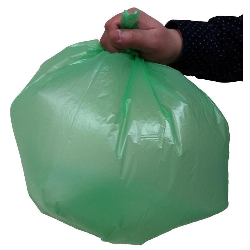 Пакеты для мусора 30л, Luscan (50х60см, 10мкм, зеленые) ПНД, 30шт. в рулоне