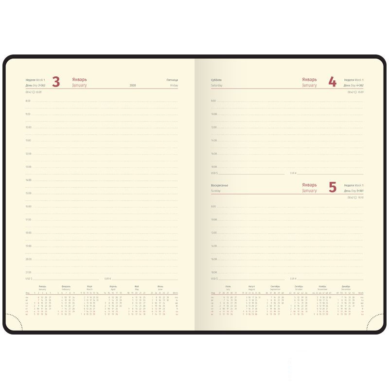 Ежедневник датированный на 2020 год В5 Berlingo xGold (184 листа) обложка кожзам, коричневая, цв.срез (DD0_81402)
