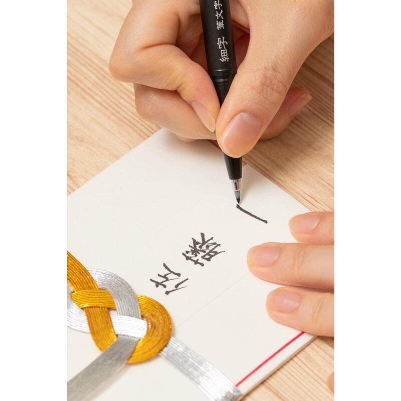 Фломастер-кисть для каллиграфии Pentel Brush Sign Pen Pigment Fine (0.5мм, черный) 1шт.