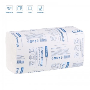Полотенца бумажные для держателя 1-слойные OfficeClean Professional, листовые ZZ(V)-сложения, 15 пачек 250 листов (279669)
