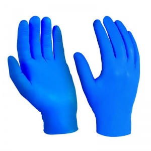 Перчатки одноразовые виниловые Manipula Specialist Эксперт DG-081, синие (размер 9, L) 50 пар в упаковке