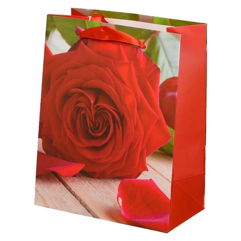 Пакет подарочный бумажный Розы, 45x32х12см