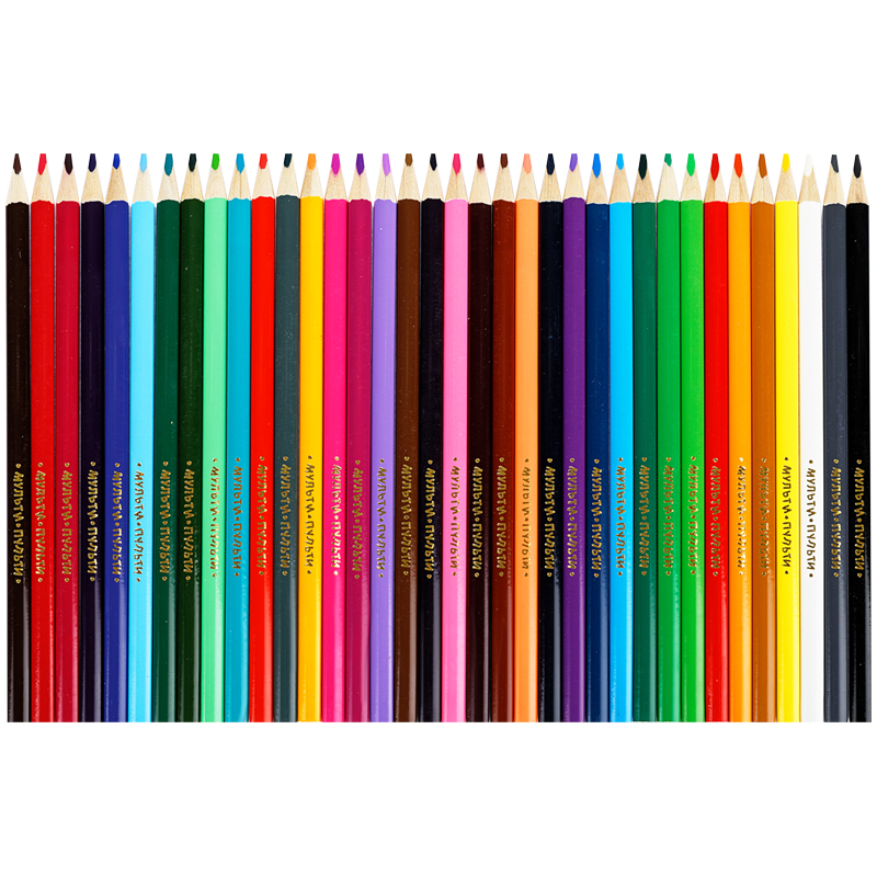 Карандаши цветные 36 цветов Мульти-Пульти &quot;Енот в Испании&quot; (L=176мм, D=7мм, d=3мм, 3гр) картонная упаковка, 4 уп. (CP_10825)