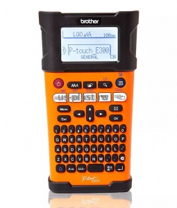 Принтер для печати этикеток Brother PT-E300VP (ленты 3,5/6/9/12/18 мм), USB/Wi-Fi, оранжевый/черный (PTE300VPR1)