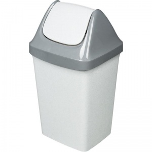 Контейнер для мусора 50л Idea "Свинг", пластик мраморный (М 2464)