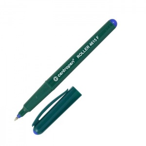 Ручка-роллер Centropen (0.3мм, синий цвет чернил, трехгранная, корпус зеленый) 10шт. (4615/01-06)