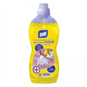 Средство для мытья полов Help "Лимон", универсальное, 1л (01555), 12шт.