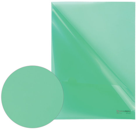 Папка-уголок Brauberg (А4, 150мкм, жесткий пластик) зеленая непрозрачная (221639)