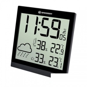 Метеостанция Bresser TemeoTrend JC LCD, термодатчик, гигрометр, часы, будильник, черный (73267)