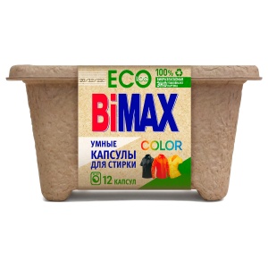 Капсулы для стирки BiMax Эко "Color", 12шт., 4 уп. (395-7К)