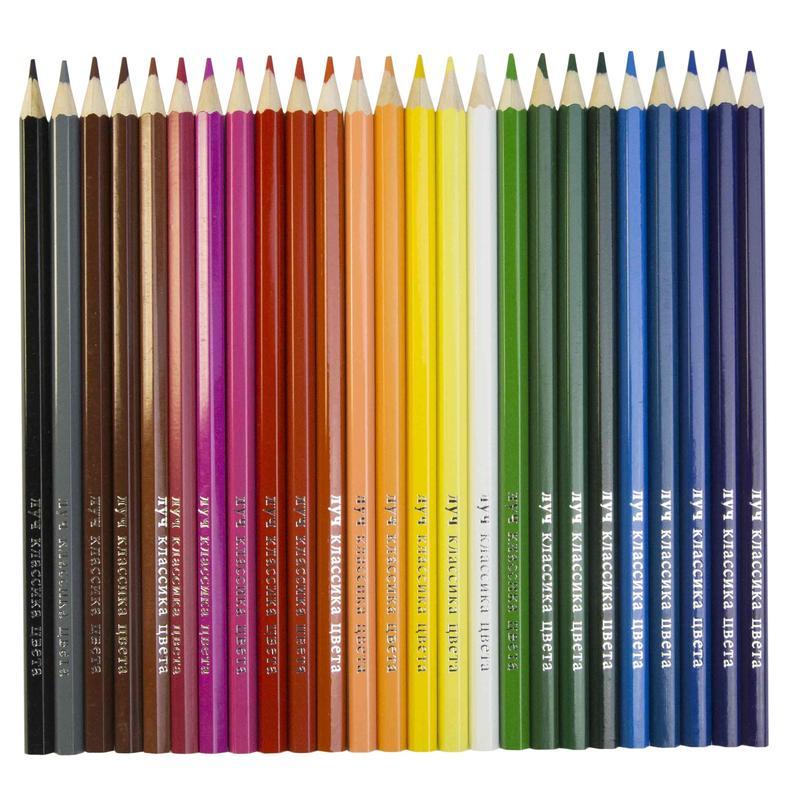Карандаши цветные 24 цвета Луч &quot;Классика&quot; (L=178мм, d=3мм, 6гр) картонная упаковка (29С 1712-08)