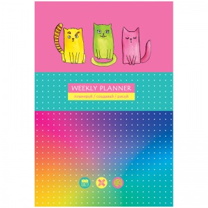 Записная книжка А5 BG "Яркие коты", 80 листов, матовая ламинация, блок в точку (ЗК5т80_лм_вл 8364), 10шт.