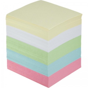 Блок-кубик для записей Attache Economy, 90х90х90мм, цветной, 65 г/кв.м