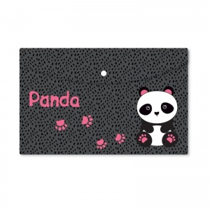 Набор папок №1 School "Panda" (уголок А4, конверт на кнопке А4, А5) набор 3шт.
