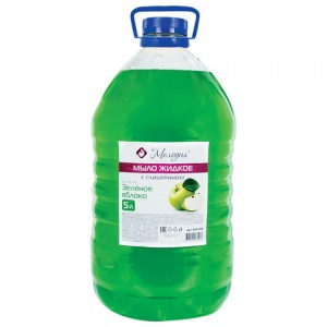 Мыло жидкое Мелодия "Зеленое яблоко", с глицерином, 5000мл, ПЭТ-бутыль, 1шт.