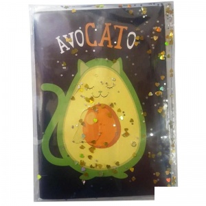 Блокнот детский А6 Centrum "Avocato", 56 листов, клетка, гелевая обложка (84238)