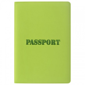 Обложка для паспорта Staff, мягкий полиуретан, тиснение "Паспорт", салатовая, 5шт. (237607)