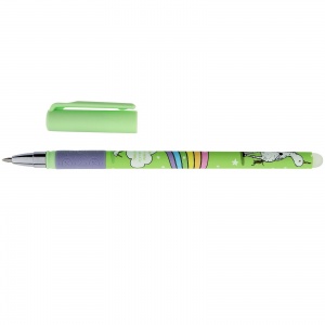 Ручка гелевая Lorex Yogicorn Slim Soft Grip (0.5мм, синий, со стираемыми чернилами, прорезин. корпус), 24шт.