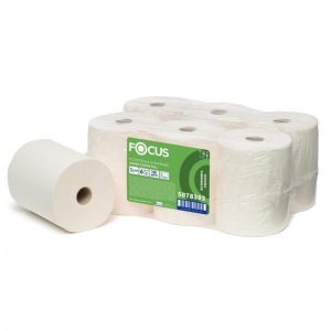 Полотенца бумажные 1-слойные Focus Jumbo Center Pull, рулонные с центр. вытяжкой, 6 рул/уп
