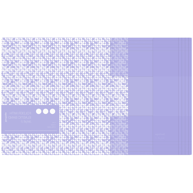 Папка на резинках пластиковая Berlingo Starlight S (А4, 600мкм) фиолетовая, с рисунком (FB4_A4904)