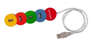 Разветвитель (хаб) USB PC Pet Snake, на 4 порта, разноцветный
