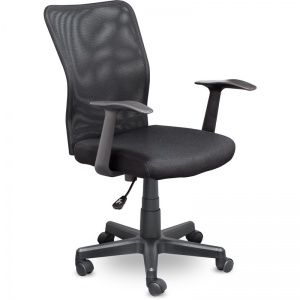 Кресло офисное "Энтер", ткань/сетка черная, пластик