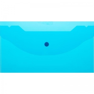 Папка-конверт на кнопке Attache (А6, 180мкм, до 80л., пластик) синяя, 10шт., 10 уп.