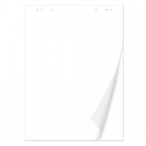 Блок бумаги для флипчарта Brauberg (675x980мм, 80г/м2, белый, 50 листов) (128648)