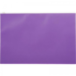 Папка-конверт на молнии Attache Color (А4, 160мкм, пластик) фиолетовая, 12шт.