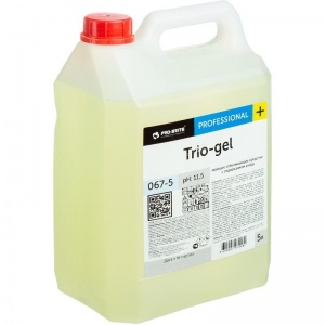 Промышленная химия Pro-Brite Trio-Gel, щелочное отбеливающее средство для дезинфекции, 5л (067-5)