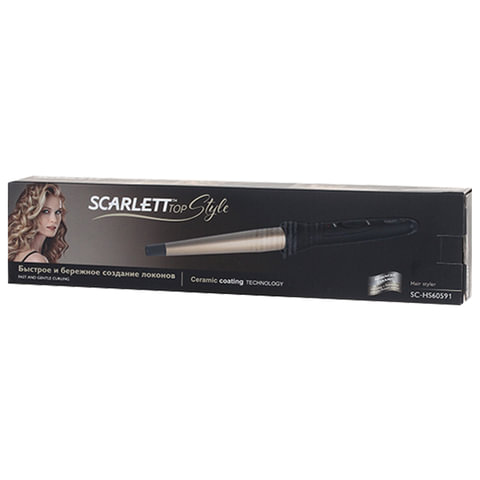 Щипцы для завивки волос Scarlett SC-HS60591, диаметр 16-25мм, черный (SC - HS60591)