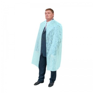 Мед.одежда Халат одноразовый накидка Инмедиз на завязках голубой, размер 52-54, XL, 10шт.