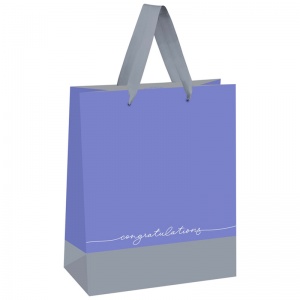 Пакет подарочный 18x23x10см MESHU "Duotone. Gray-lavender", отд. фольгой, матовая ламинация (MS_45746)