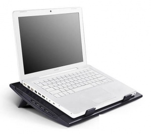Подставка для ноутбука Deepcool Wind Pal, 17", 2 вентилятора, черная (WINDPAL)