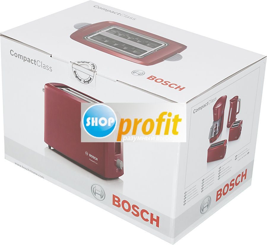 Тостер Bosch TAT3A014, красный (TAT3A014)