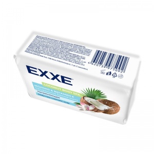 Мыло кусковое туалетное Exxe Coconut Body Spa "Молоко и Витамин Е", 160г, бумажная упаковка, 1шт.