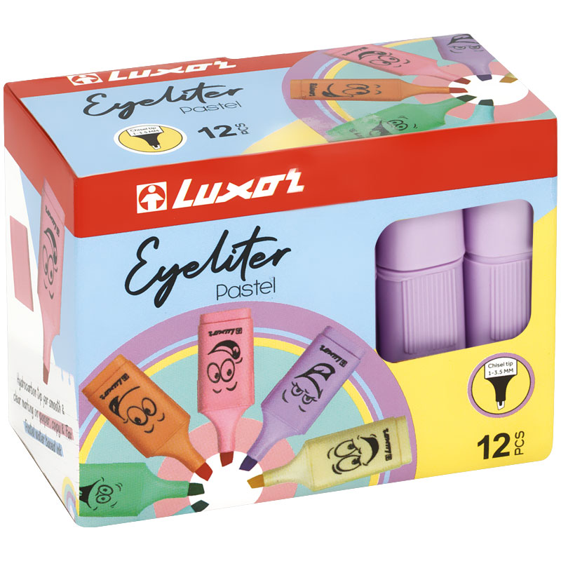 Маркер-текстовыделитель Luxor Eyeliter Pastel (1-4.5мм, пастельный фиолетовый) 1шт. (4036P)