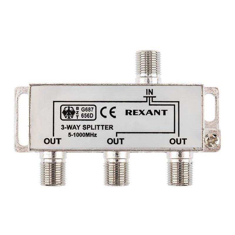 Делитель Rexant ТВ х3 под F разъём 5-1000 МГц (05-6002)