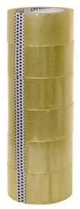 Клейкая лента (скотч) упаковочная inФОРМАТ (50мм х 66м, 40мкм, прозрачная), 6шт.