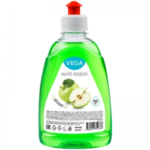 Мыло жидкое Vega "Яблоко", 300мл, пуш-пул, 24шт. (314217)